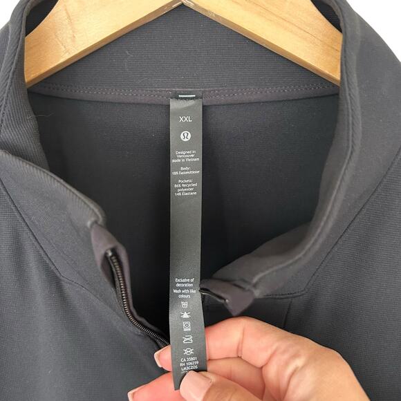 Lululemon Black Sojourn Warpstreme Full Zip Jacket Sz XXL - Picture 4 of 7